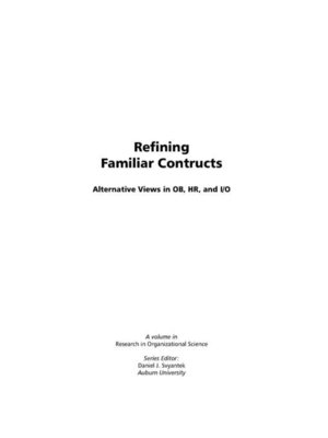 cover image of Refining Familiar Constructs